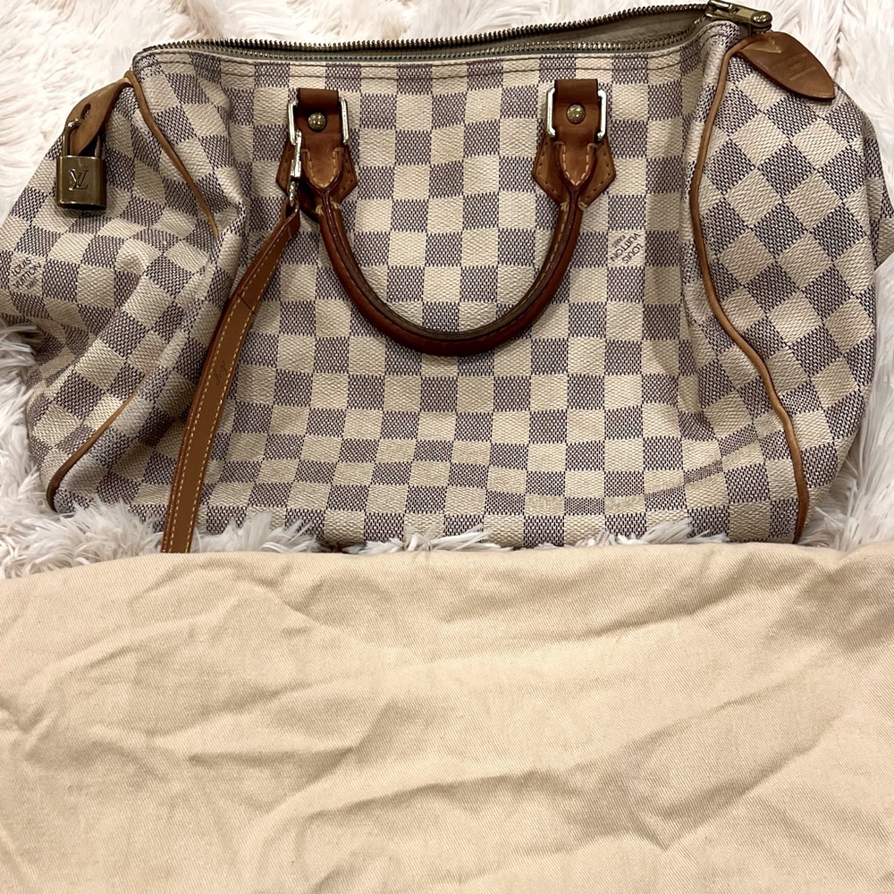 Authentic Louis Vuitton Damier Azur Speedy 30